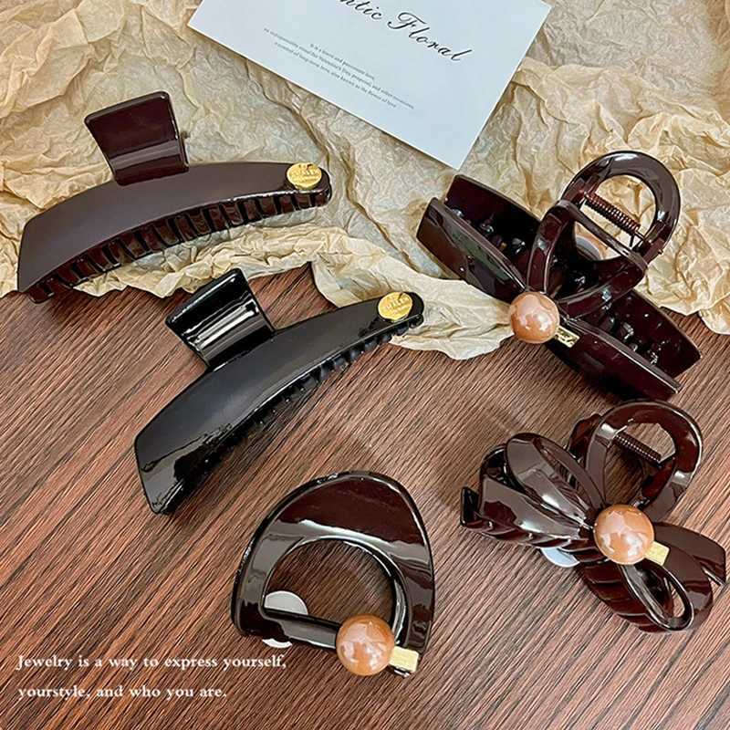 Elegant Bow Geometric Plastic Hair Claw For Women Girls Sweet Hair Ornament Hairpin Hair Clip Claw Clip Fashion Hair Accessories H260328