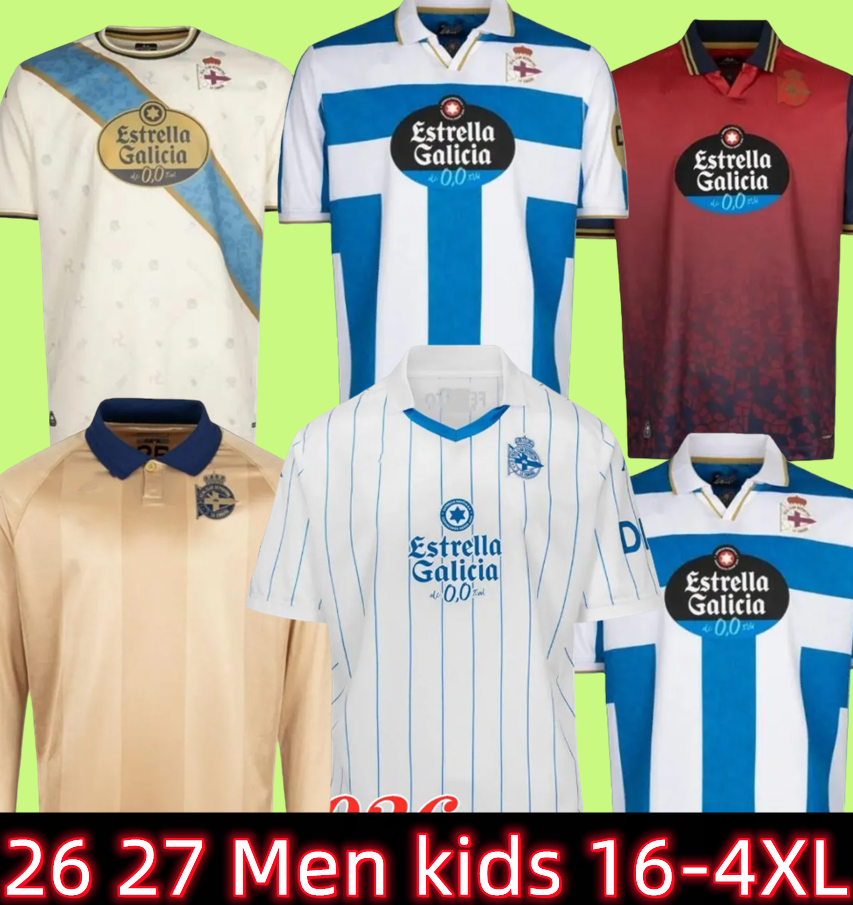 S-4XL 2025 2026 Deportivo de La Coruna Soccer Jerseys LUCAS BOULDINI YEREMAY SORIANO PETXA BARBERO DAVO GAUTO XIMO home away 3rd 25 26 football Shirts men