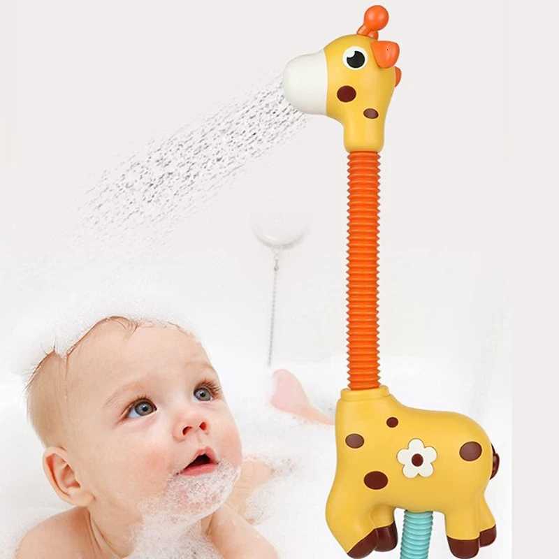 Giraffe Electric Spray Water Squirt Sprinkler Baby Bath Toys Bathtub Shower Pool Bathroom Toy for Infants Babies Toddlers Gifts Z260328