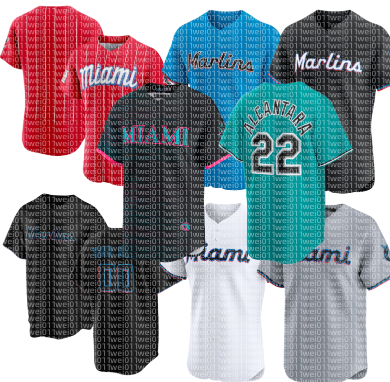 Marlins Baseball Jersey Kyle Stowers Sandy Alcantara Otto Lopez Connor Norby Eury Perez Xavier Edwards Jakob Marsee Agustin Ramirez Christopher Morel Owen Caissie