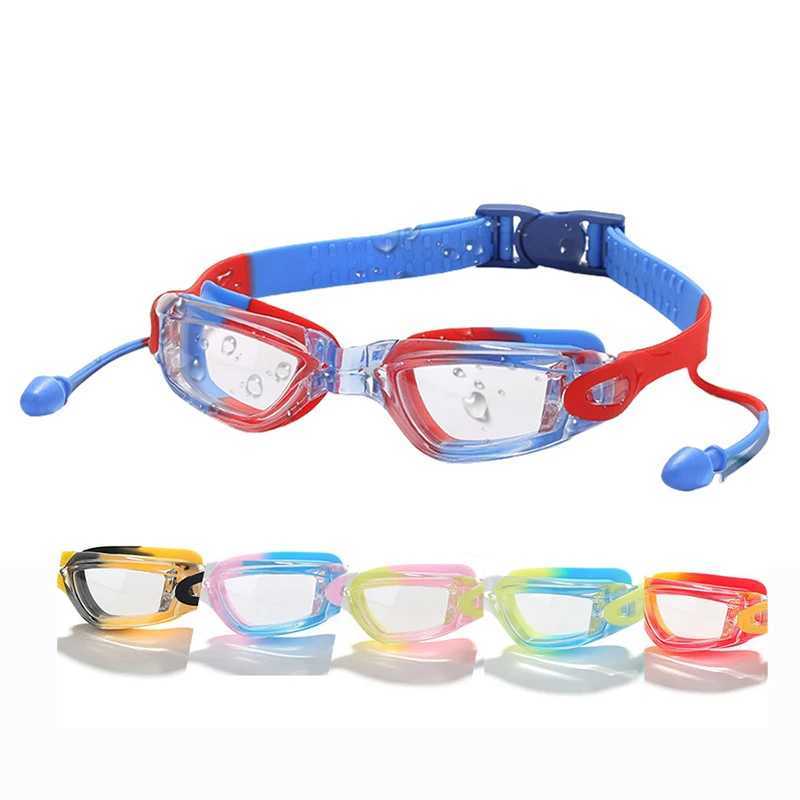 Kid Children Swim Goggles Professional Waterproof Anti Fog UV Protect HD Swimming Pool Water Sport Glasses Eyewear with Earplugs Z260328