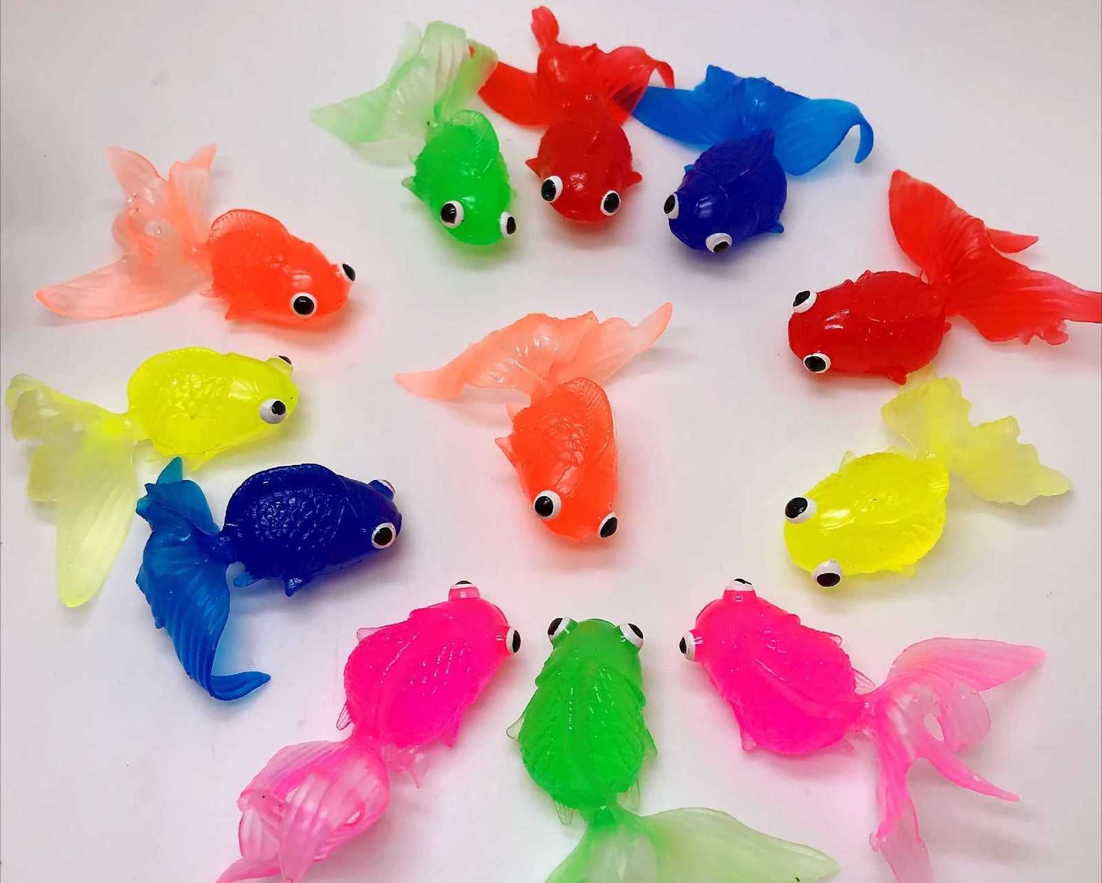 Childrens Bathtub Swimming Floating Simulation Goldfish Model Soft Rubber Marine Life Water Puzzle Parent-Chil Toy Gift Z260328
