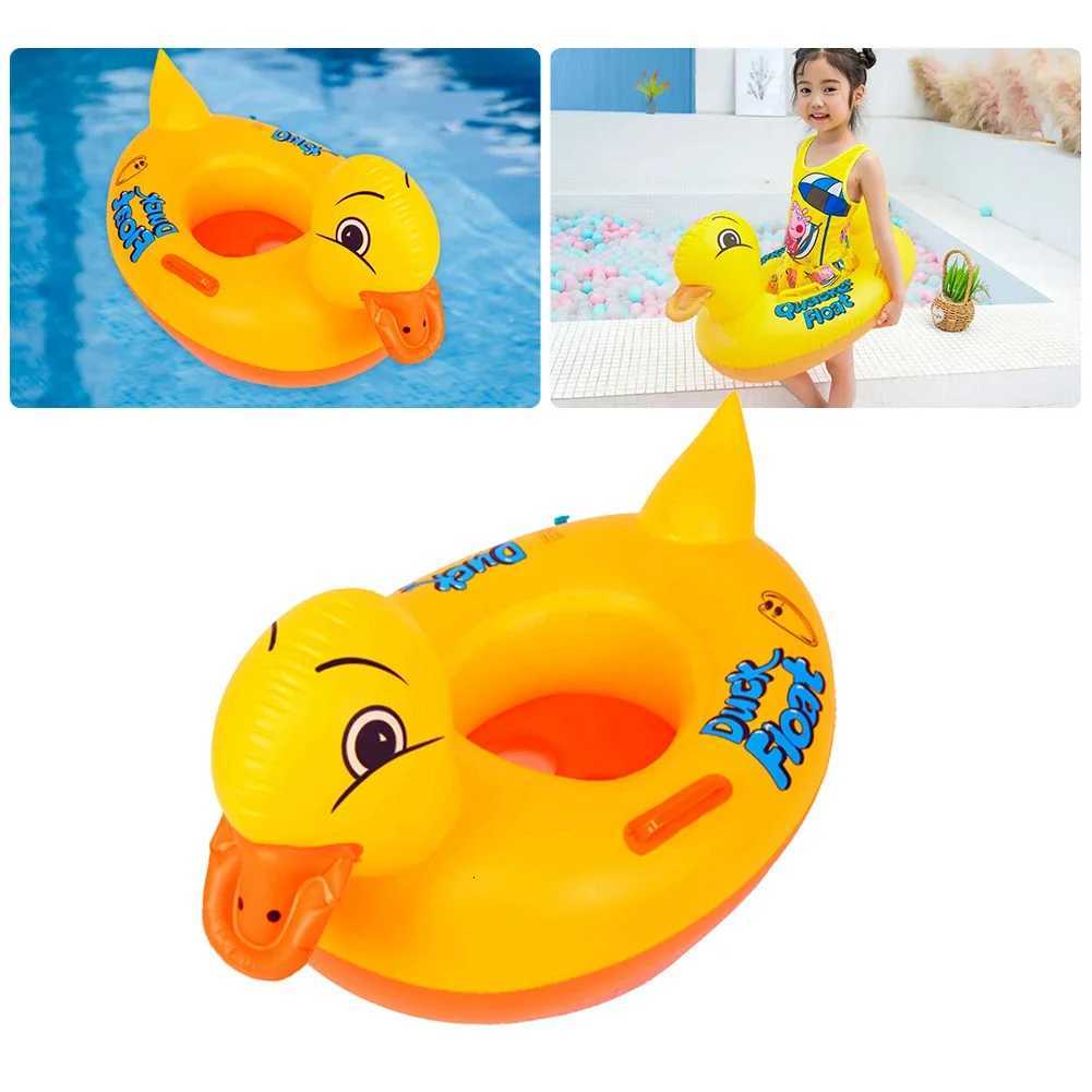 Duck Inflatable Toys for Baby Summer Water Toys Swimming Float Seat with Handle Outdoor PVC Inflatable Ring for Pool Beach Z260328