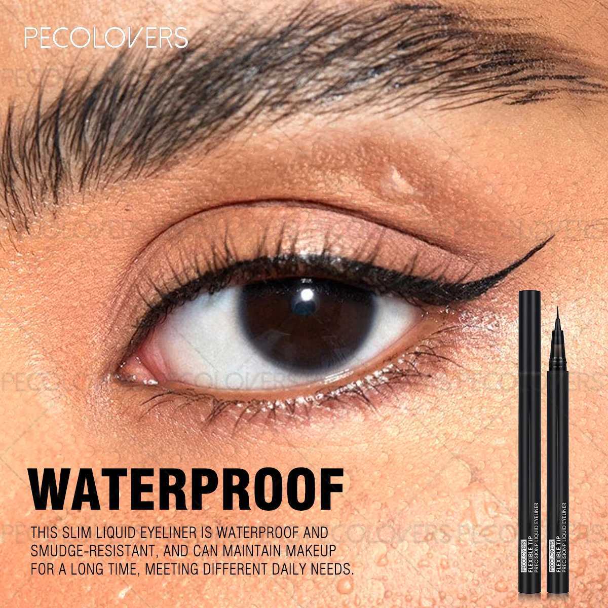1pc Black Liquid Eyeliner High Accuracy Soft Texture Flexible Tip Design Long-lasting Waterproof 1pc for All Skin Types H260328