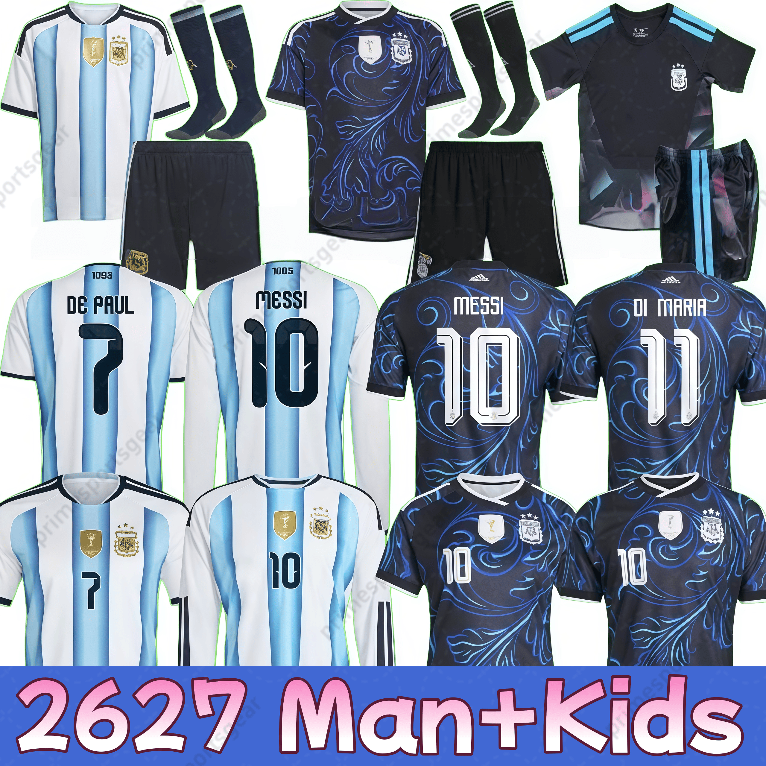 ArgentinaS World Cup soccer Jerseys 26 27 MARADONA J. ALVAREZ FC Men Kids football shirt Jersey DE PAUL Garnacho 2026 long sleeves Signed Nico Paz kit football jersey