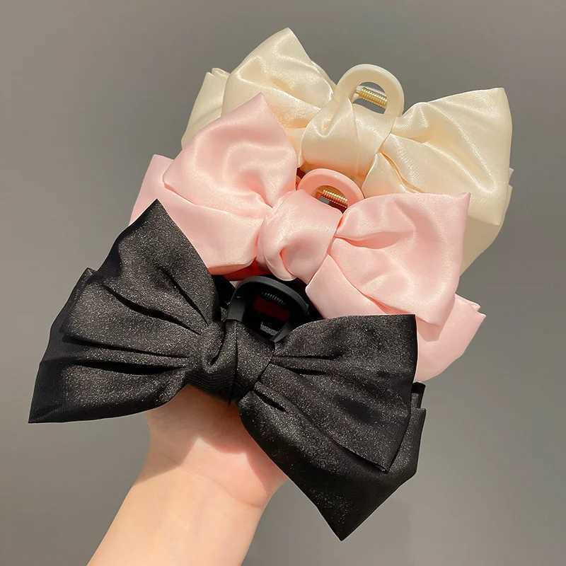 Solid Color Double Side For Women Girl Elegant Ponytail Braid Claw Clip Sweet Shark Crab Party Hair Accessories Trendy H260328