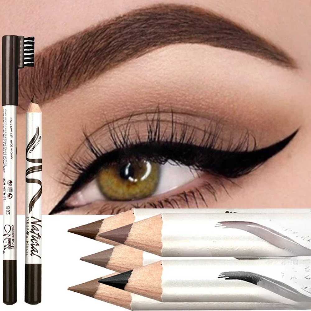 5 Colors Eyebrow Pencil Makeup 2 In 1 Eyeliner Marker Waterproof Tattoo for Eyebrows Enhancer Dye Tint Pen Long Lasting Cosmetic H260328