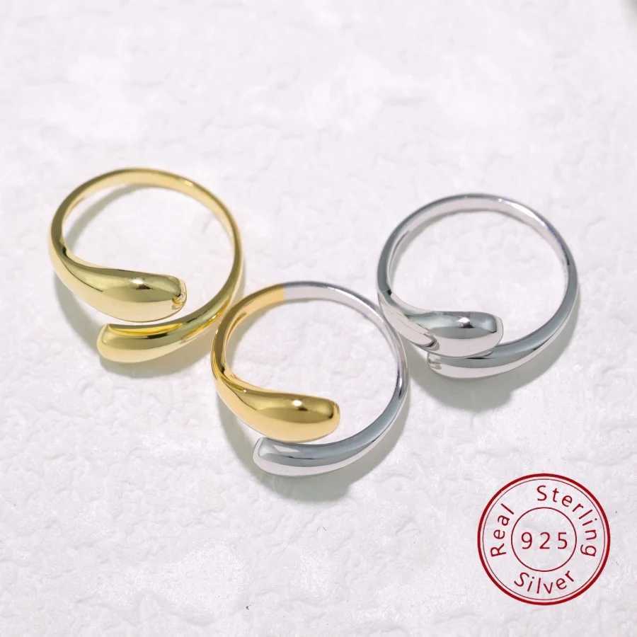 European American Fashion S925 Sterling Silver Minimalist Openwork Geometric Ring Womens Unique Hip-Hop Open-Style Silver Jew H260328