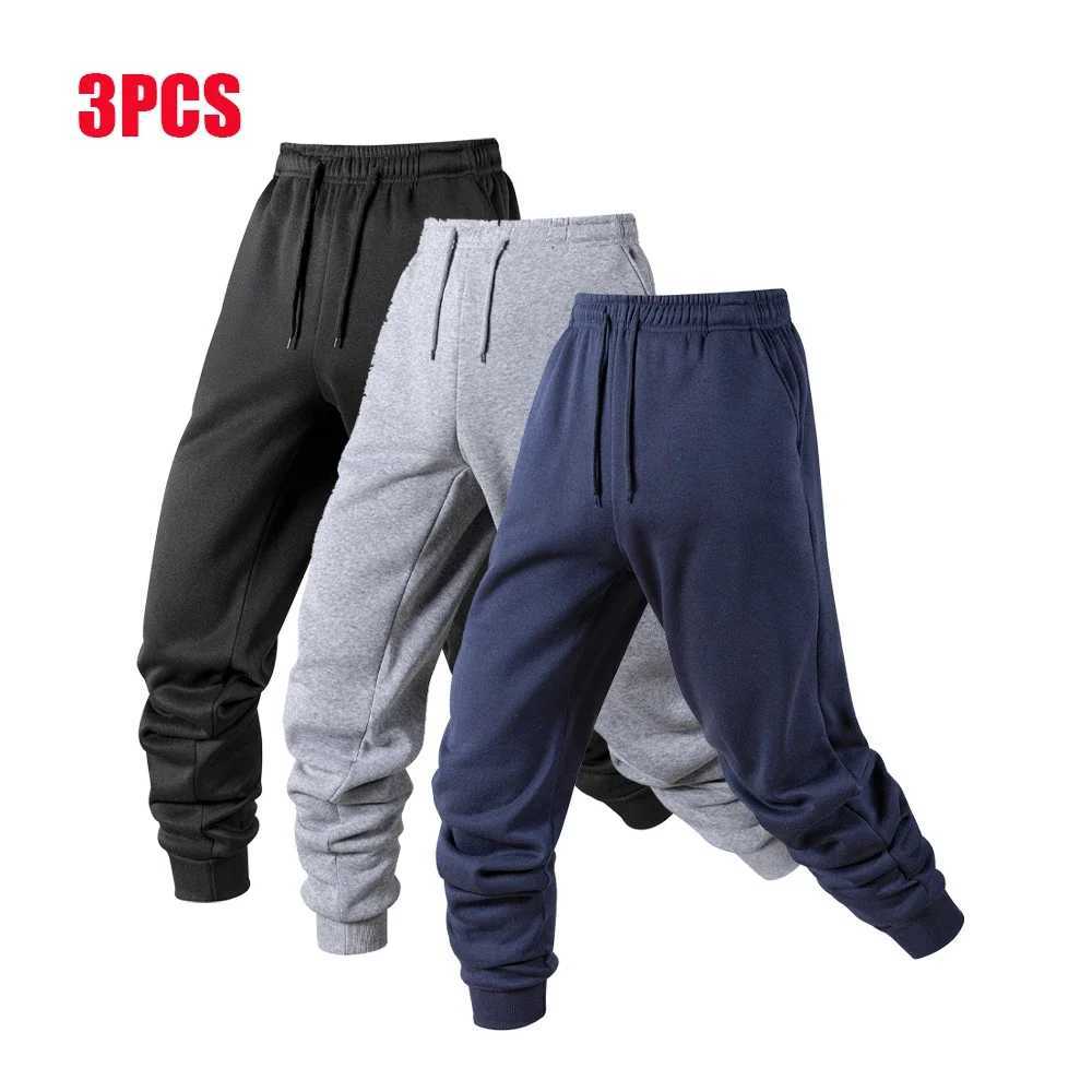 1/3 Pack Mens Warm Sports Pants Male Casual Sportswear Running Workout Long Pants Sport Trousers Jogger Sweatpants M260328