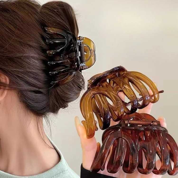 New Design Top Grade Pumpkin Hair Claw Clip For Women Sweet Hair Ornament Back Long Hair Hold Headband Hairpin Hair-Accessories H260328