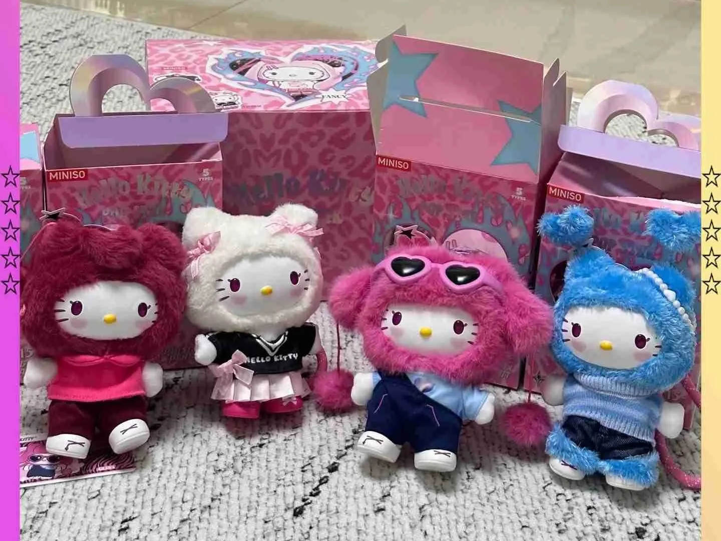 Sanrio In Stock Pop Star Blind 100 Cute Hello Kitty Plush Vinyl Doll Mystery Box Collection Bag Decoration