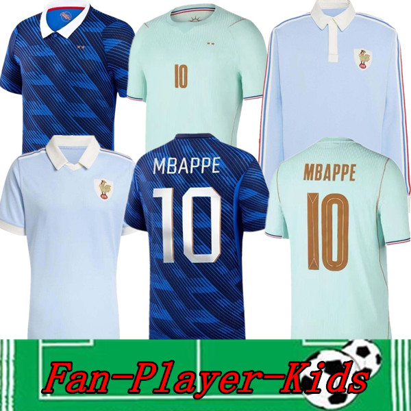 france jersey world cup 2026 French Soccer Jerseys 120 TH MBAPPE GIROUD DEMBELE EKITIKE Olise GRIEZMANN Kids Football tops Shirt maillot de foot ZIDANE Fan vintage