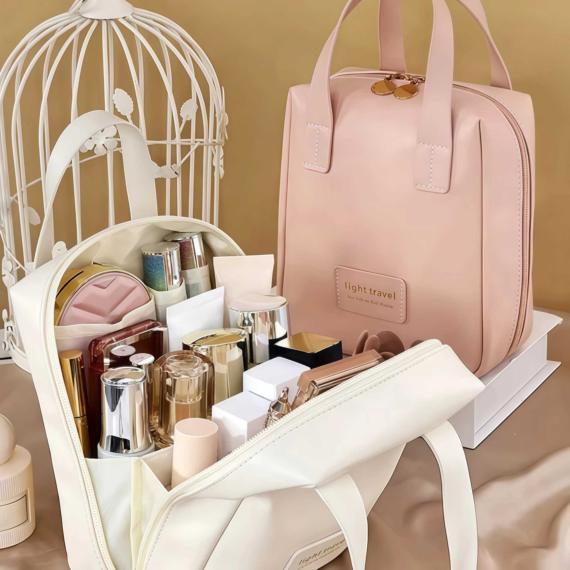 Portable large-capacity shell makeup bag waterproof makeup organizer bag high aesthetic value fashion makeup organizer bag D260328