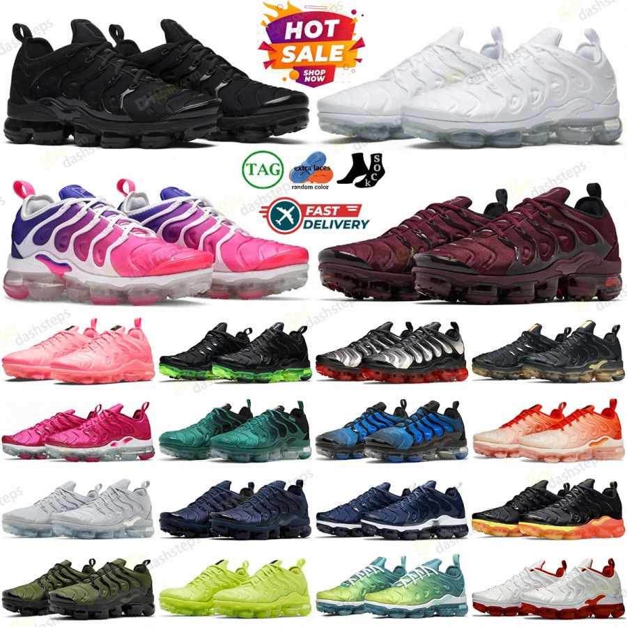 Designer shoes TN Plus Running Shoes Men Women Trainers Triple Black Triple Red White Platinum Black Volt University Red Wolf Grey Tennis Ball Outdoor G0Es#