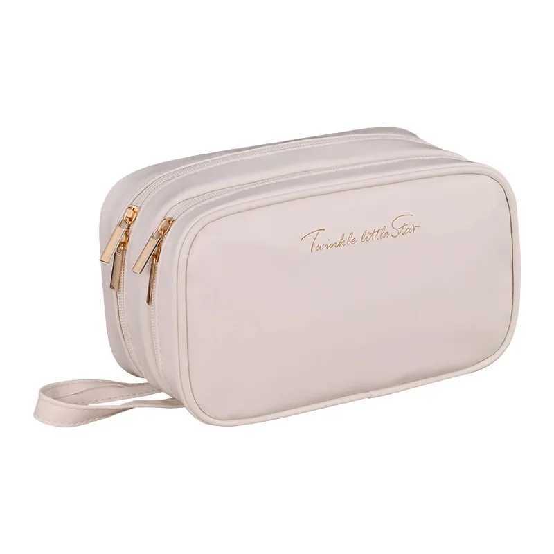 New Double Layer Cosmetic Bag Ladies Pencil Case Portable Large Capacity makeup bag Travel Essentials Cosmetics Organizer D260328