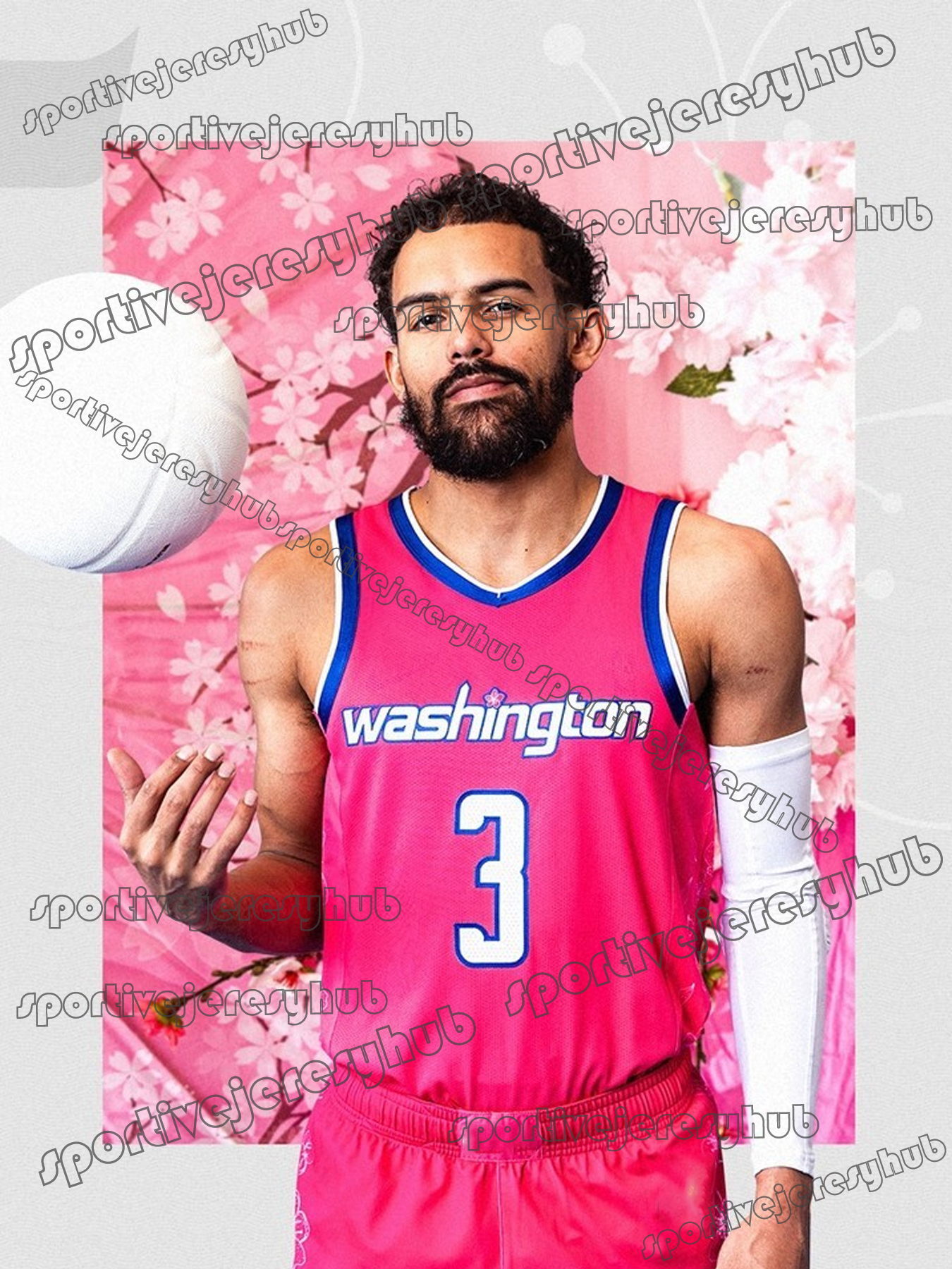 2026-27 Cherry Blossom City Basketball Jersey Custom Stitched Anthony Davis Trae Young Alex Sarr Tre Johnson Coulibaly Hardy Russell Carrington Whitmore Riley