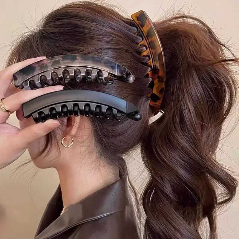 Tortoiseshell Banana Hair Clip Fish Shaped Hairpin For Women Hair Accessories Hairgrips Twist Clamp Ponytail Barrettes Headwear H260328