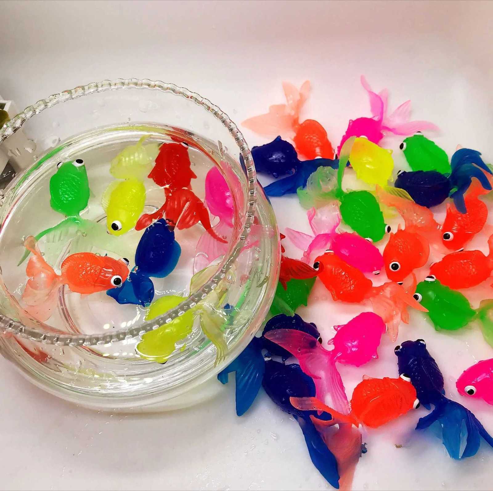 Childrens Bathtub Swimming Floating Simulation Goldfish Model Soft Rubber Marine Life Water Puzzle Parent-Chil Toy Gift Z260328