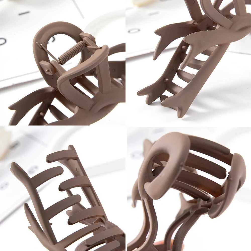 13CM Matte Hair Clips Vintage Ribbon Bow Hair Claws Crab Headwear Hairpins Shark Ponytail For Women Hair Accessories Barrettes H260328