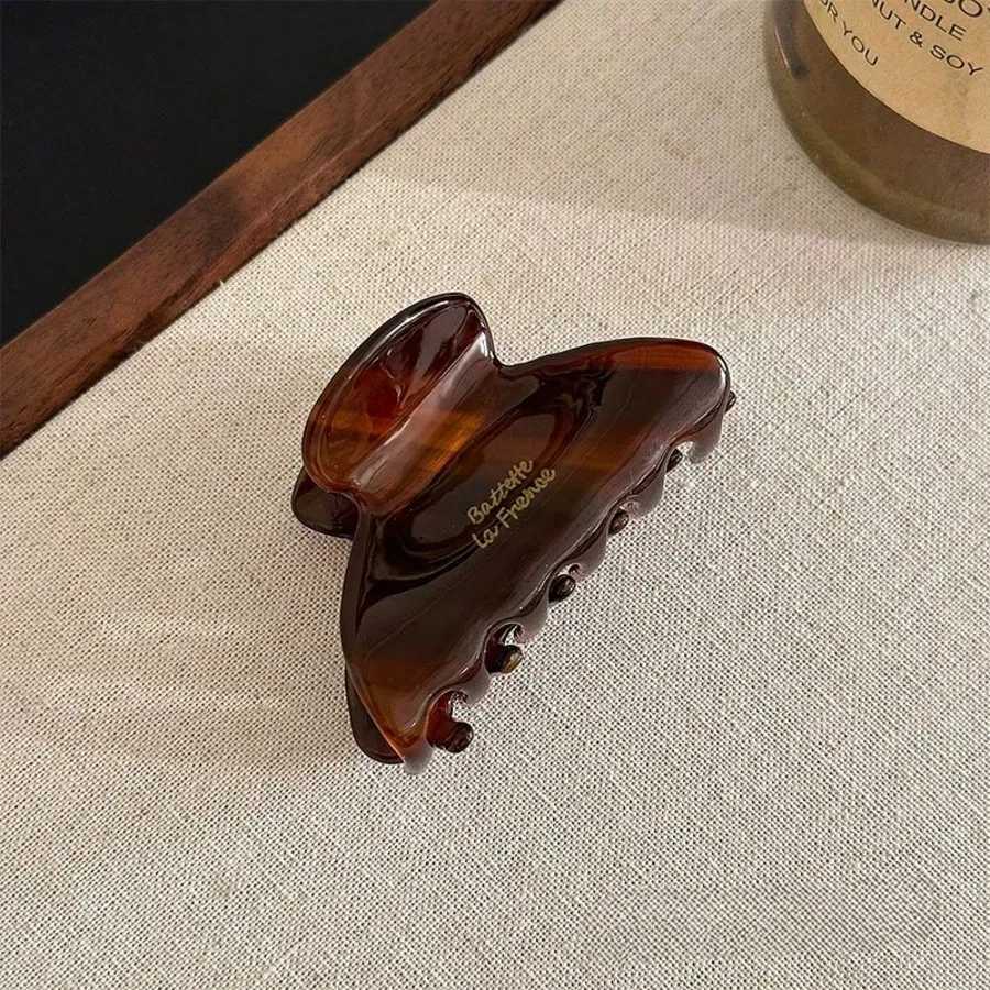 1 Pc Womens Elegant French-Style Acetate Semicircle Claw Clip Hair Accessory High-End Versatile Daily Use H260328