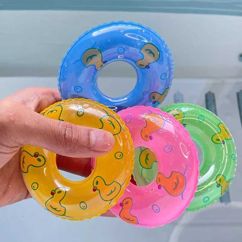Kids Mini Swim Ring Bath Toy Swimming Pool Float Circle Ring Toys Toy Baby Funny Doll Floating Rubber Bath Inflatable Games Z260328
