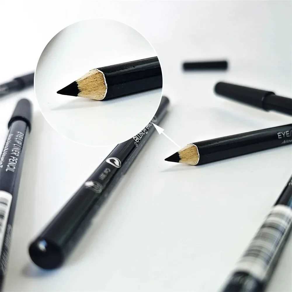 1Pc High Pigmented Eyeliner Pencil Hard Refill Smooth Black WoodenLiquid Eyeliner Eyebrow Pencil Long-Lasting Cosmetics Makeup H260328