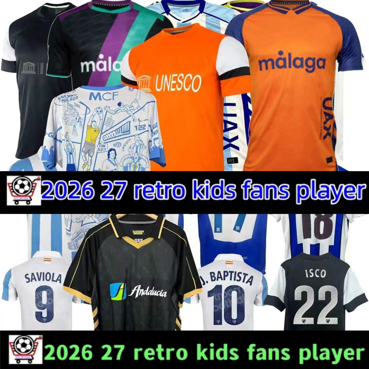 25 26 Malaga CF soccer jersey 120 ANIVERSARIO Kids Kit remake RETRO jersey 2025 Home Away third Football Shirts BUSTINZA M. JUANDE RAMON FEBAS ALEX GALLAR SOL MUNOZ