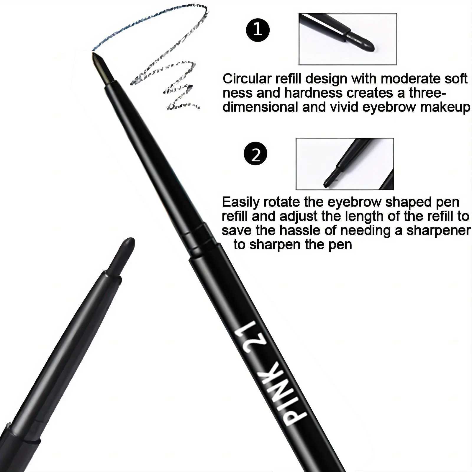 10Pcs Long-Lasting Black Eyeliner Pencils -Waterproof Sweatproof and Smudge-Proof with Easy Twist Eyeliner Pencils H260328