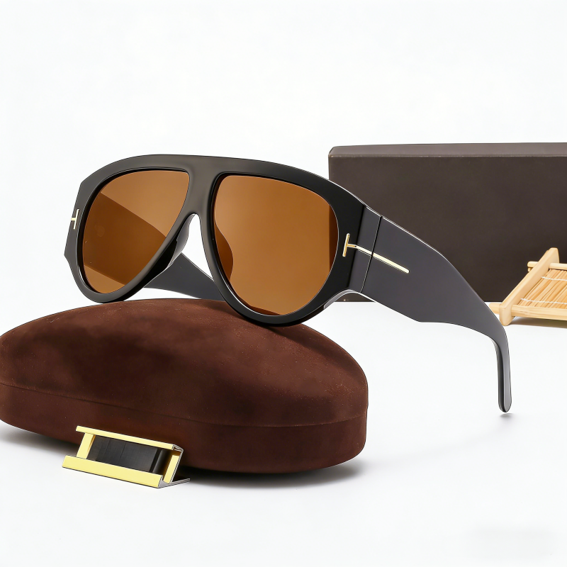 Luxury Polarized designer sunglasses for Women & Men High-End Designer Large integrated Frames with Polaroid Lenses, Premium Black glasses, Gift Box Included