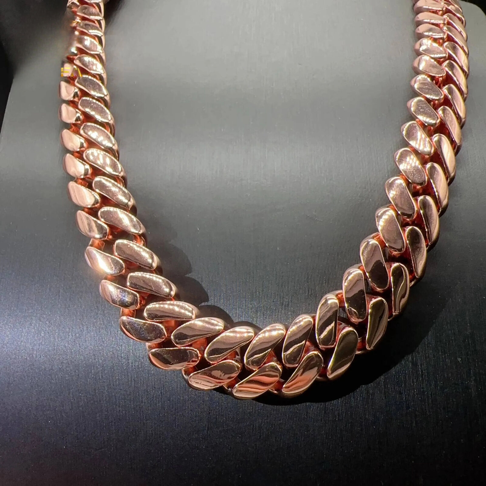 16MM Width Sterling Silver 925 VVS Moissanite Diamond Lock Hip Hop Real Gold Plated Plain Cuban Link Chain