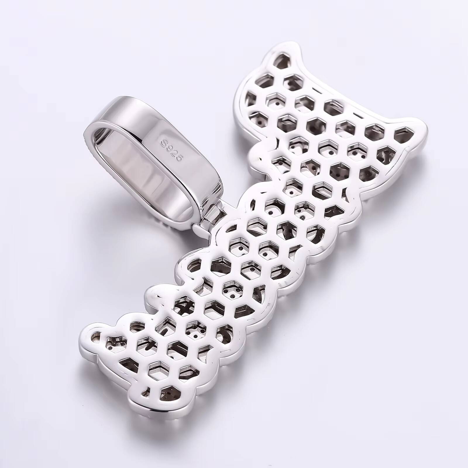 Fine Jewelry Pendant 925 Silver Moissanite Diamond Hiphop Men and Womens Party White Gold Plated Customized Name Letter Pendant - view 4