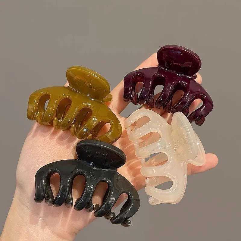 Elegant Solid Small Pumpkin Hair Claw For Women Girls Sweet Hair Ornament Claw Clip Hairpin Hair Clip Fashion Hair Accessories H260328