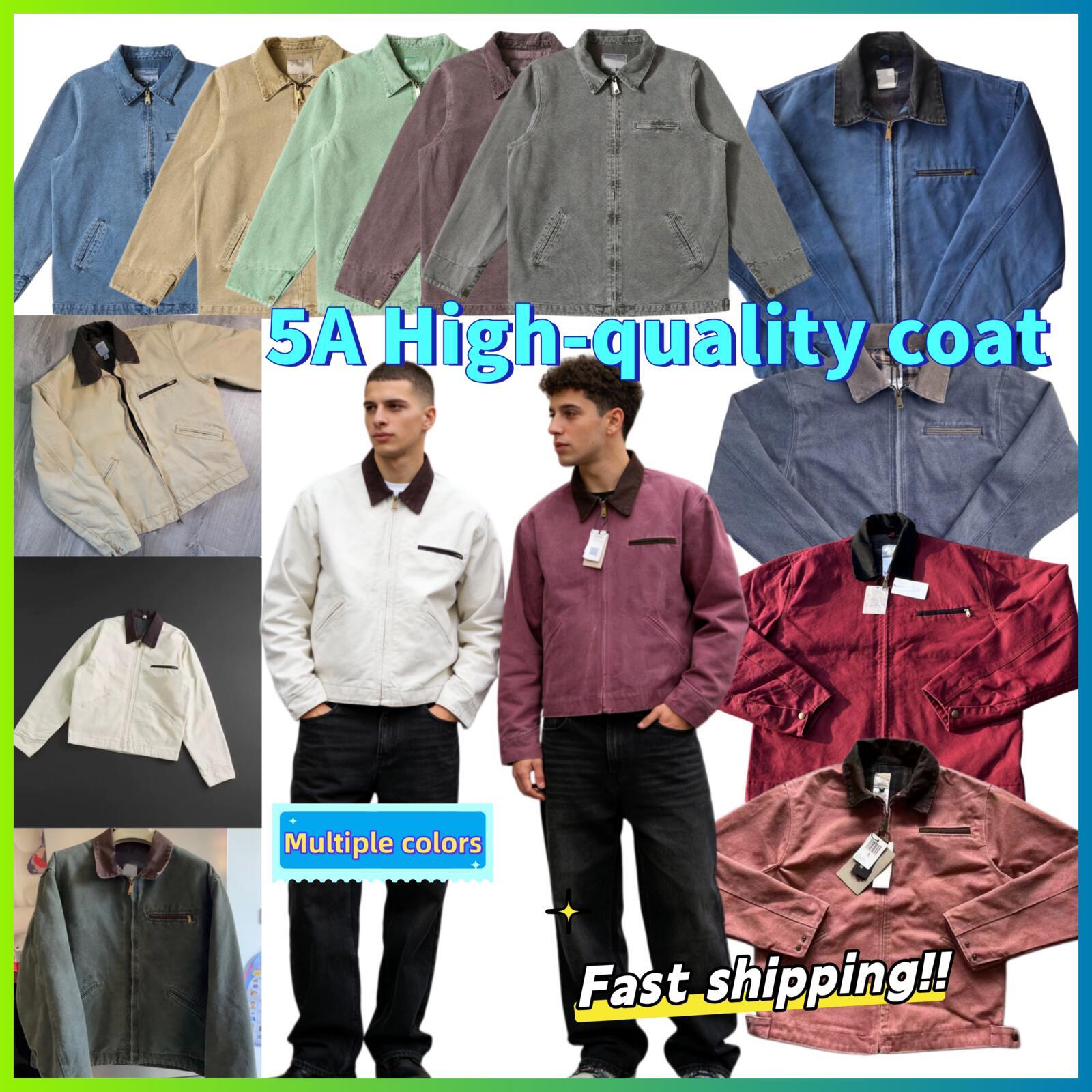 Carhartttly Designer Vintage Jacket Unisex Men Women American Style Detroit Work Wear Couple Hip Hop Retro Streetwear Cargo Jackets Pant Carharretes Cloth s7