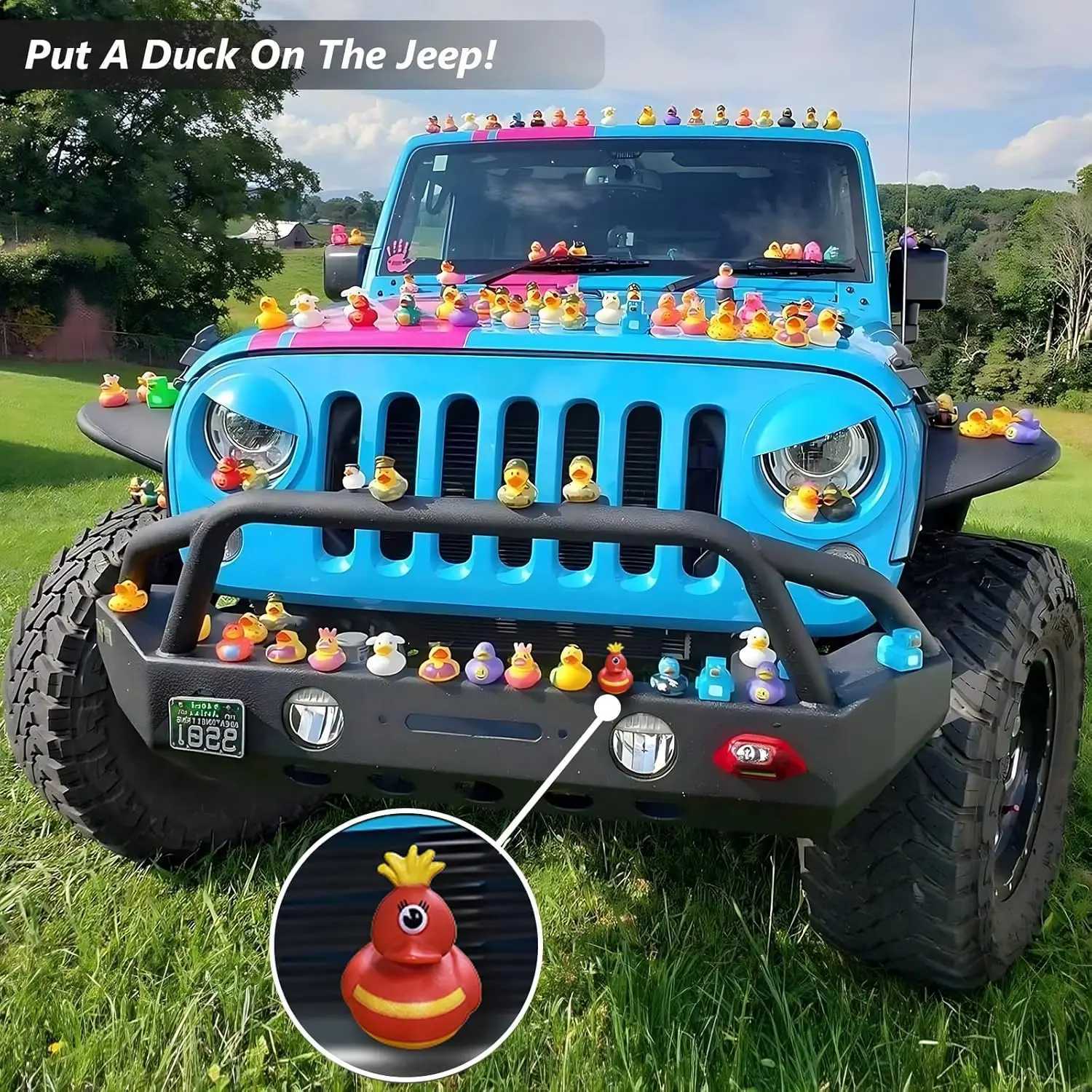 10-100PCSRubber Duck for Jeep Bath Toy Assortment Bulk Floater Duck for Kids Baby Shower Accessories Party Favors Birthday Z260328