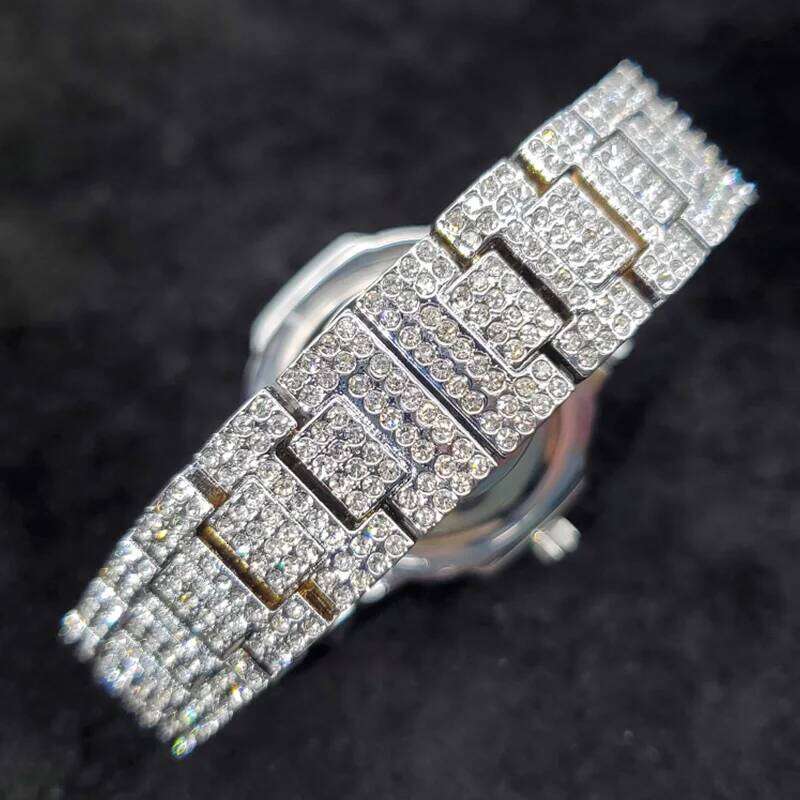 Luxury Diamond Watch Men Hip Hop Street Style Date Display Quartz Timepiece Iced Out Party Jewelry Wristwatch Hot Sale Product 26H0328
