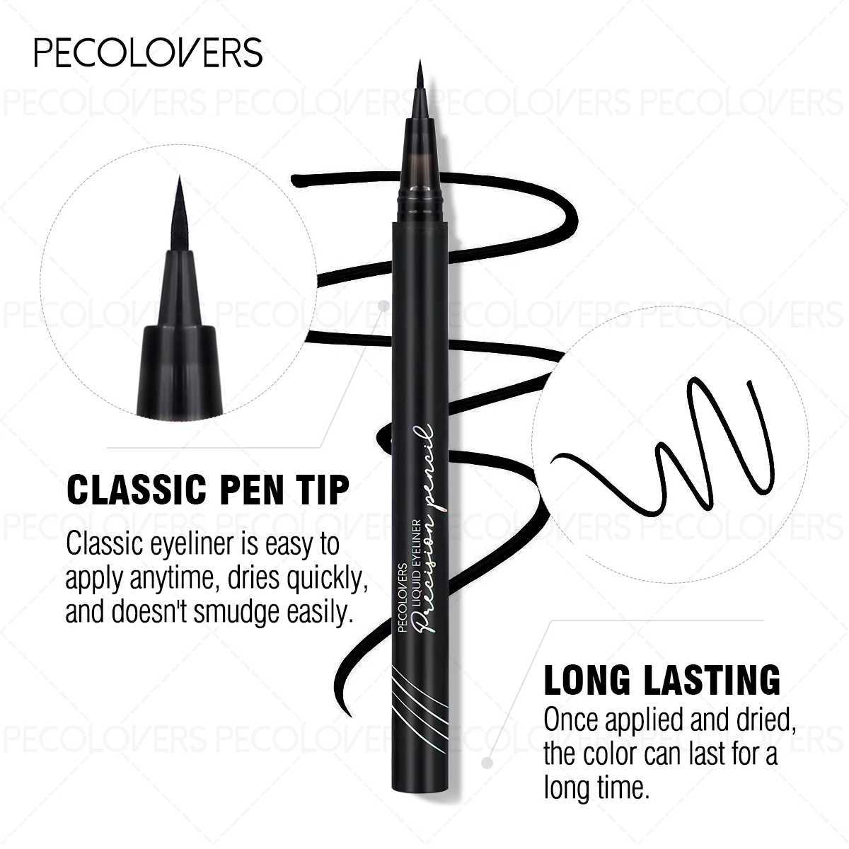 5PCS Smooth Liquid Eyeliner Tip-resistant Waterproof Quick-drying Soft Perfect for Precision and Dramatic Eye Appearance H260328