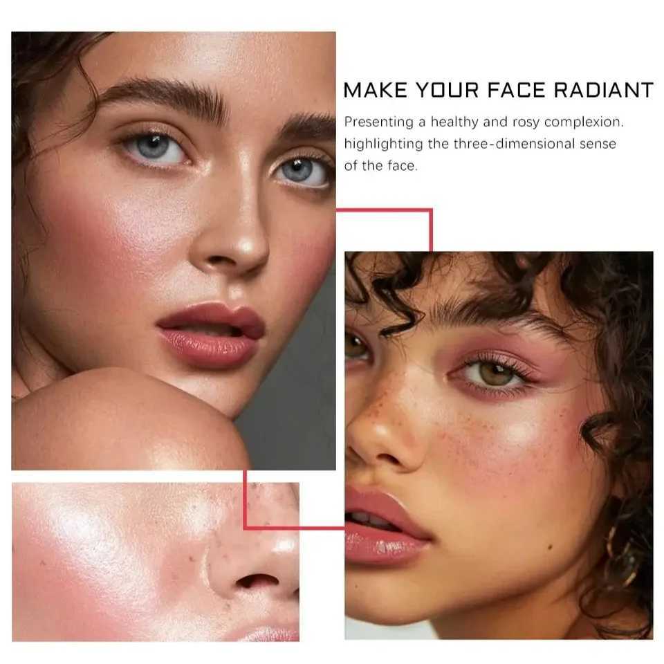 Multi-Color Shiny Blush Palette Facial Makeup Moisturizing Highlighter Subtle Shades Blendable Face Powder Pearl Illuminator Mar H260328