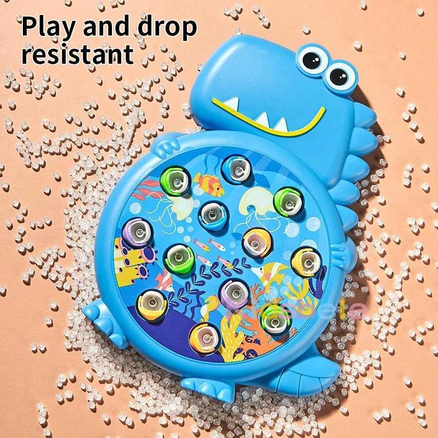 Classic Magnetic Fishing Game Colorful Electric Fish Pond Toy with Rotating Board for Endless Kids Entertainment Z260328