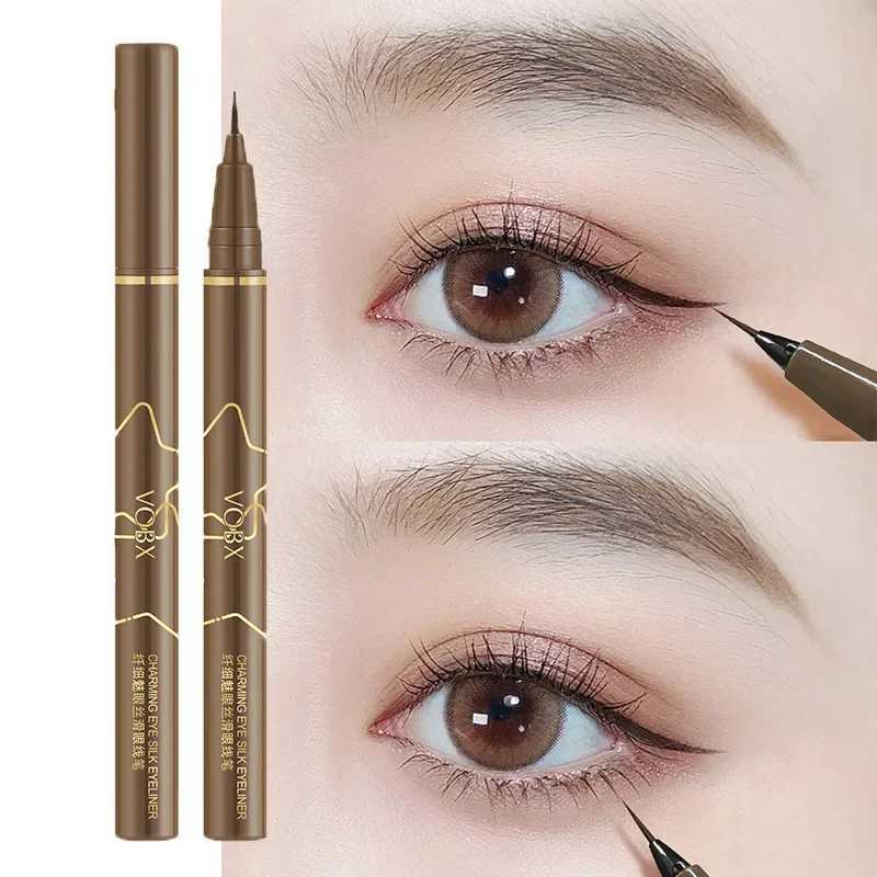 Brown Liquid Eyeliner Lasting Waterproof Sweatproof Eyeliner Lying Silkworm Pen Natural Eyes Makeup Women Beauty Cosmetics Cheap H260328