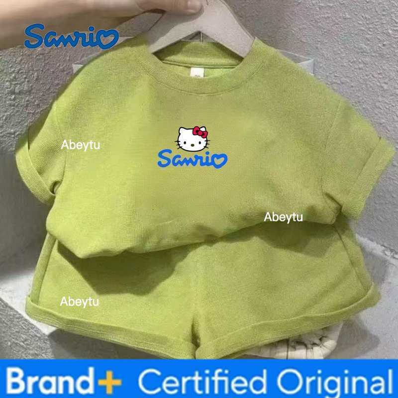 Sanrio Summer Baby Clothes Set Kid Girls Cartoon Printed Short Sleeve T-Shirts Top And Shorts Bottom 2 Pieces Suit Children Tracksuits H2603281