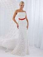 Red Plus Size Guest Dress Sexy Strapless Dresses Evening Wear Side Split Long Prom Gowns