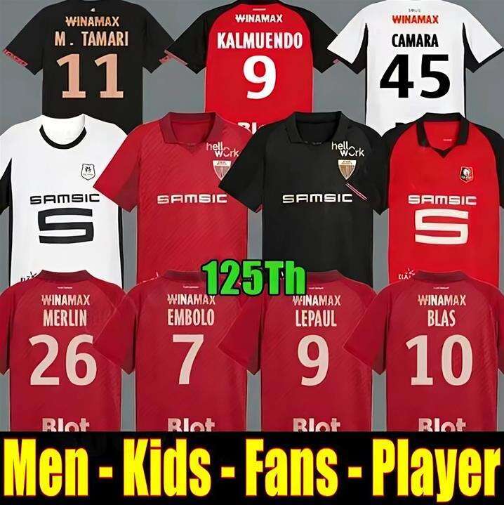 Stade Rennais 2026 125th anniversary jersey Rennes soccer jerseys 125 kit 25 26 GOUIRI BLAS TRUFFERT maillots de foot 2025 2026 Football shirt KIDS Uniforms