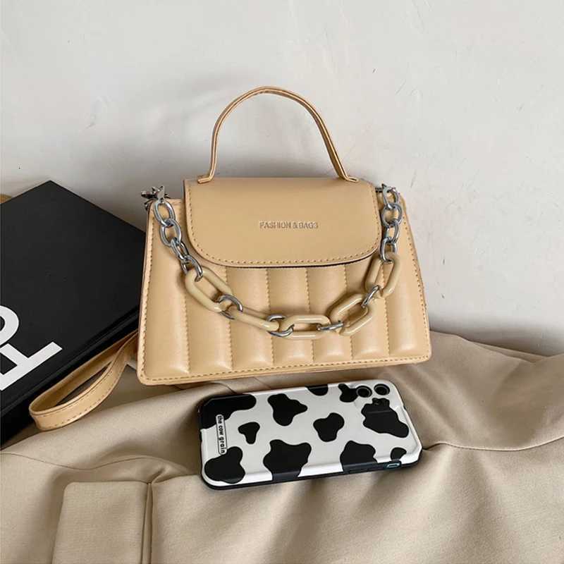 New Chains Shoulder Bag Women Solid Color Crossbody Bag Designer Messenger Handbag and Purse Luxury Top-handle Bag feminina C260327