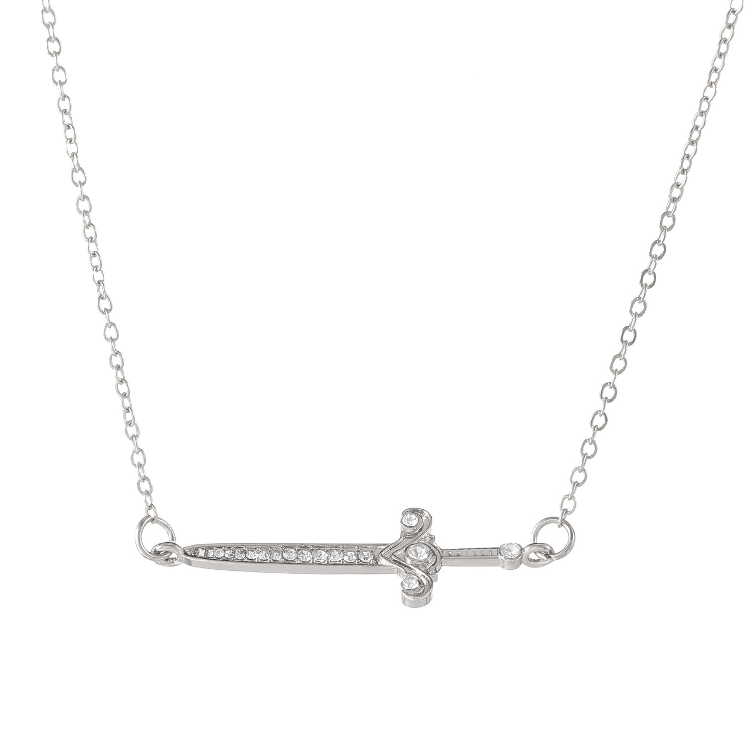 Free Shipping Cross Sword Necklace Men Simple Personality Creative Hip Hop Punk Clavicle Chain For Women Accessories Jewelry Wholesale