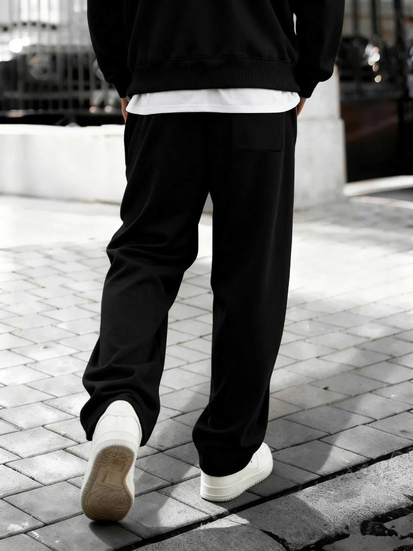 Men Autumn and Winter Casual Fashion Sports Trousers for Men Jogger Sweatpantsrunning Workout Jogging straight cut Long Pants M260328