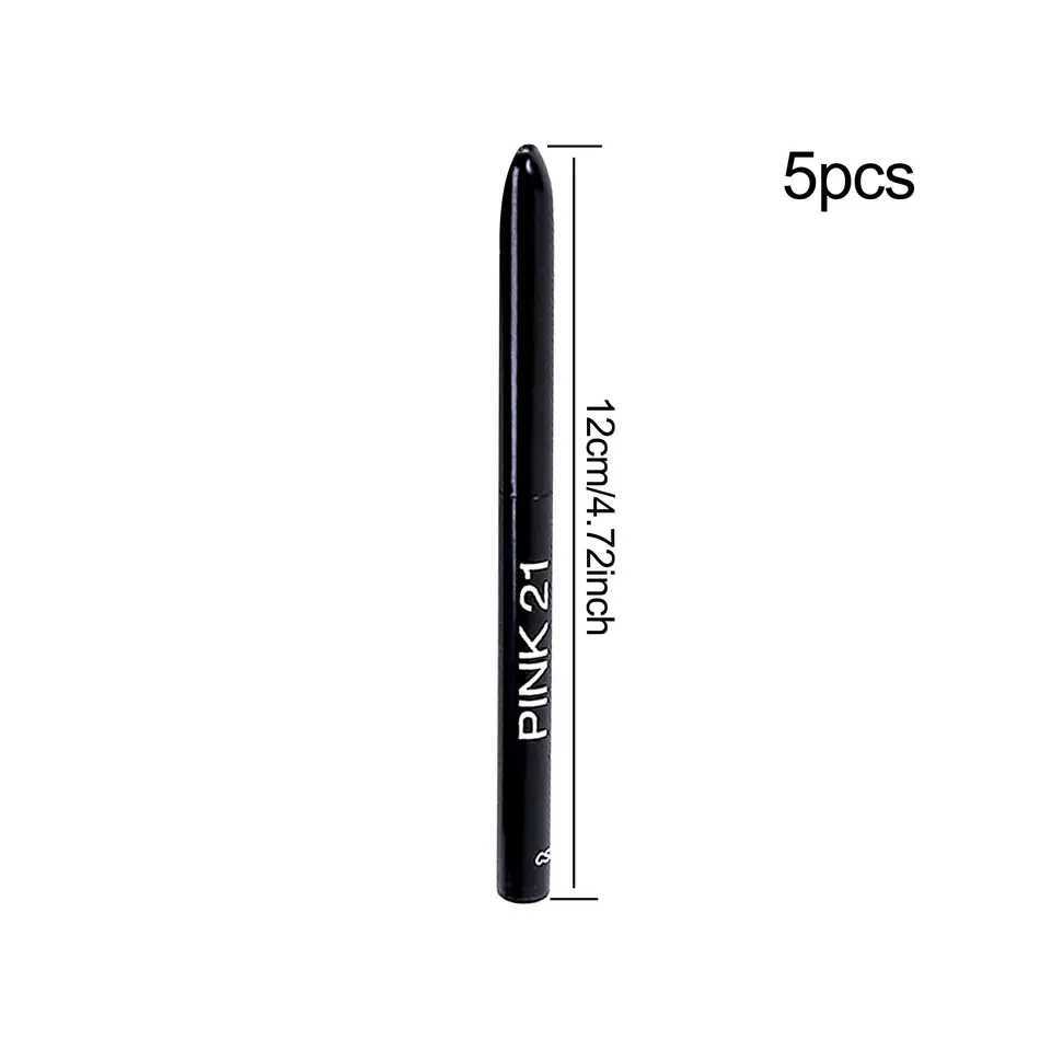 5pcs Black Eyeliner Gel Pen Waterproof Sweat Proof Smooth Non-Caking Eye Makeup Gift for Cosmetics Enthusiasts H260328