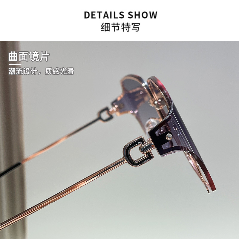 Luxury Brand Designer Sunglasses 2025 New Curved Sunglasses For Women, Natural Fashion Sunglasses, Elegant UV Protection, Simple Luxury Glasses