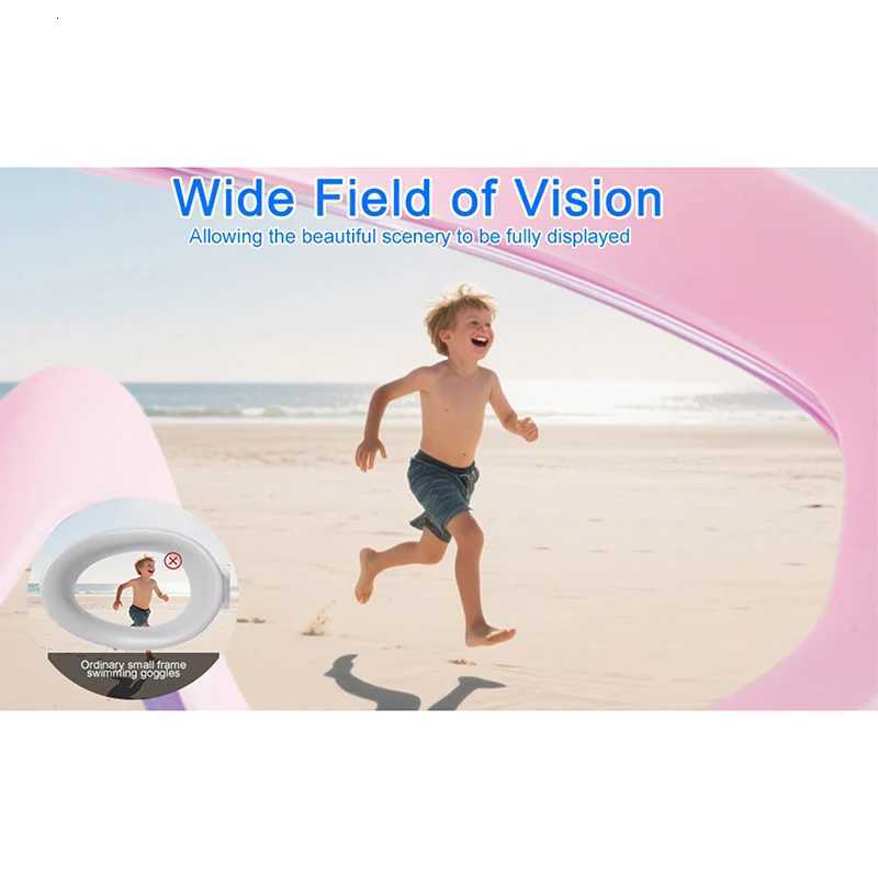 Childrens swimming goggles Anti-fog and Anti-ultraviolet wide-angle swimming goggles waterproof childrens pool glasses Z260328