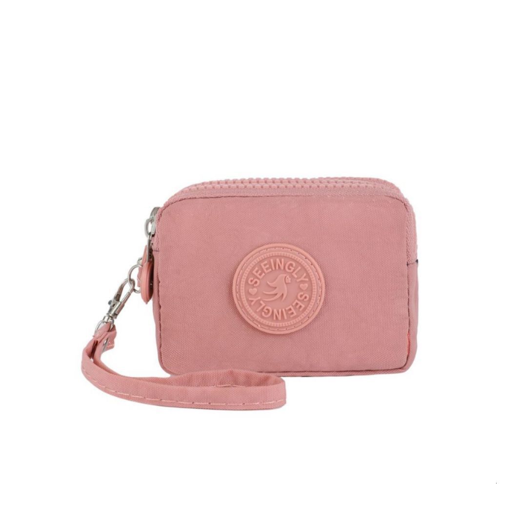 Factory Direct Sale Foreign Trade Cross-border Gift Simple Waterproof Key Bag Nylon Zipper Coin Purse Wholesale