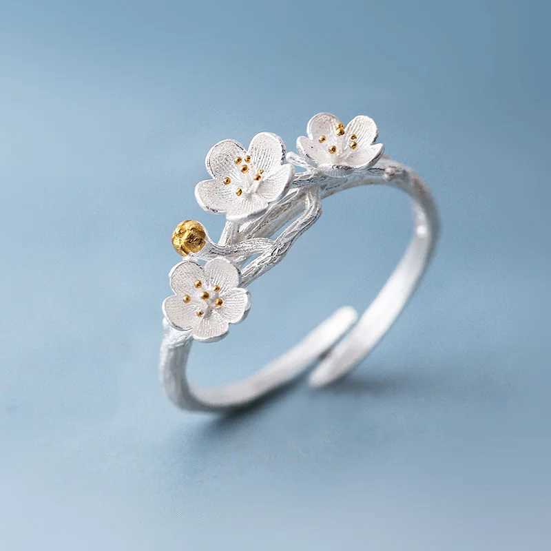 925 Sterling Silver Jewelry New Popular Fashion Daisy Flower Adjustable Female Opening Rings R122 H260328